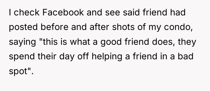I check Facebook and see said friend had posted before...