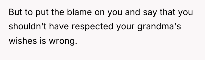 But to put the blame on you and say that...