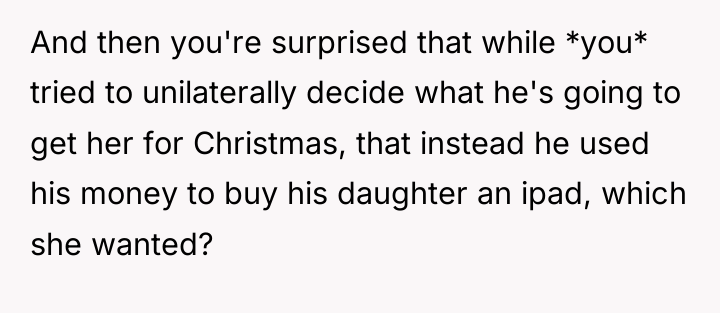 And then you're surprised that while *you* tried to unilaterally...
