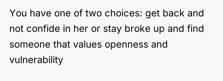 You have one of two choices: get back and not...