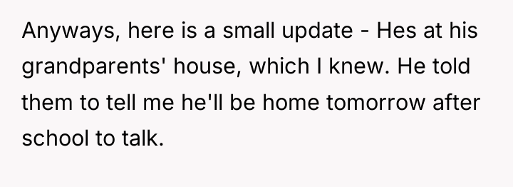 Anyways, here is a small update - Hes at his...