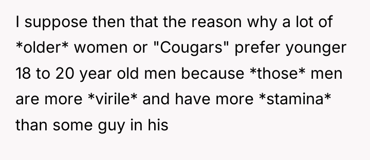 I suppose then that the reason why a lot of...