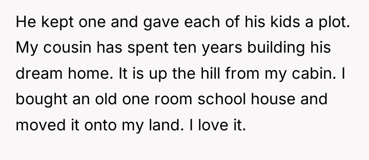 He kept one and gave each of his kids a...