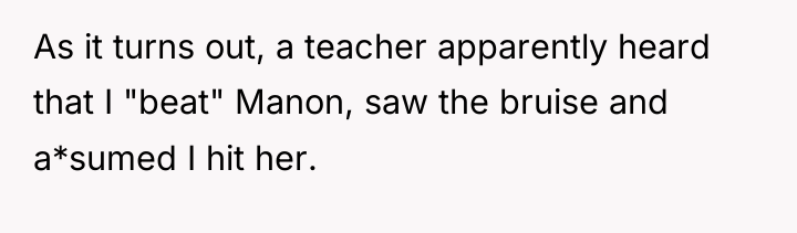 As it turns out, a teacher apparently heard that I...