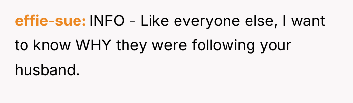 effie-sue INFO - Like everyone else, I want to know...