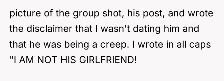picture of the group shot, his post, and wrote the...