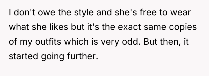 I don't owe the style and she's free to wear...