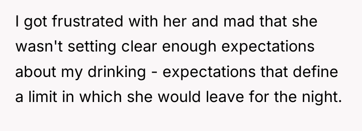 I got frustrated with her and mad that she wasn't...