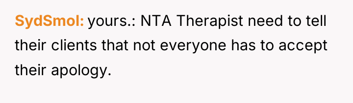 SydSmol yours.: NTA Therapist need to tell their clients that...