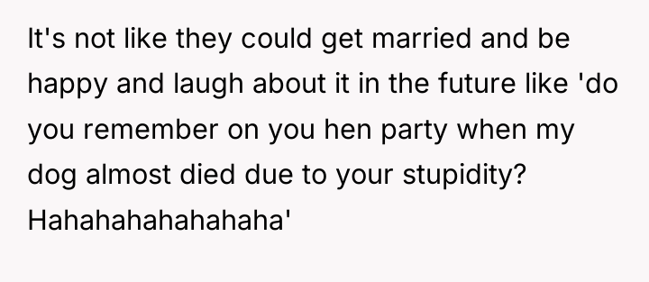 It's not like they could get married and be happy...