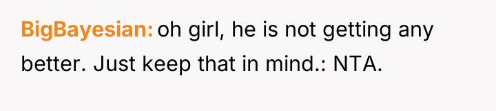 BigBayesian oh girl, he is not getting any better. Just...