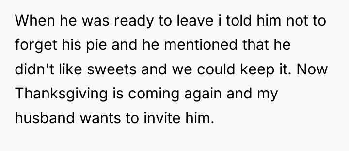 When he was ready to leave i told him not...