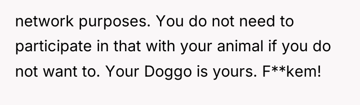network purposes. You do not need to participate in that...