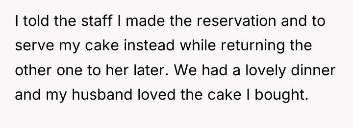 I told the staff I made the reservation and to...