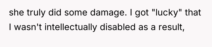 she truly did some damage. I got "lucky" that I...