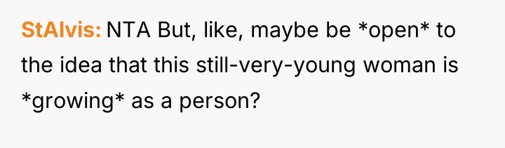 StAlvis NTA But, like, maybe be *open* to the idea...