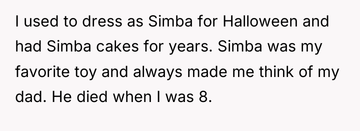 I used to dress as Simba for Halloween and had...