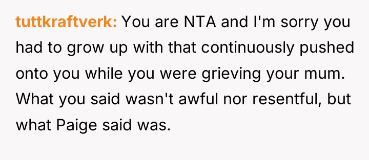 tuttkraftverk You are NTA and I'm sorry you had to...