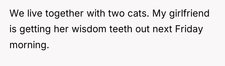 We live together with two cats. My girlfriend is getting...