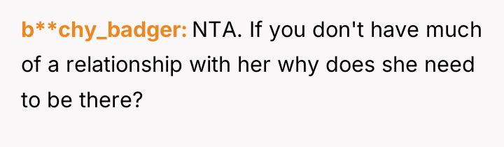 b**chy_badger NTA. If you don't have much of a relationship...
