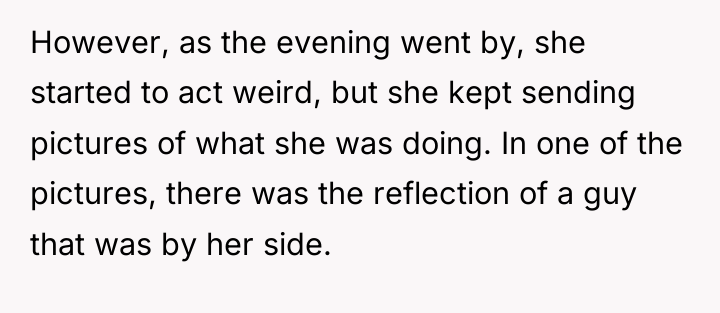 However, as the evening went by, she started to act...