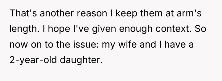 That's another reason I keep them at arm's length. I...