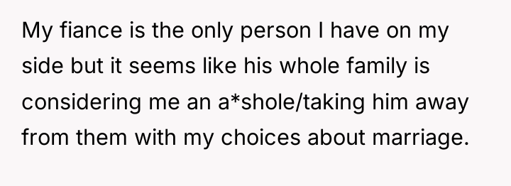 My fiance is the only person I have on my...