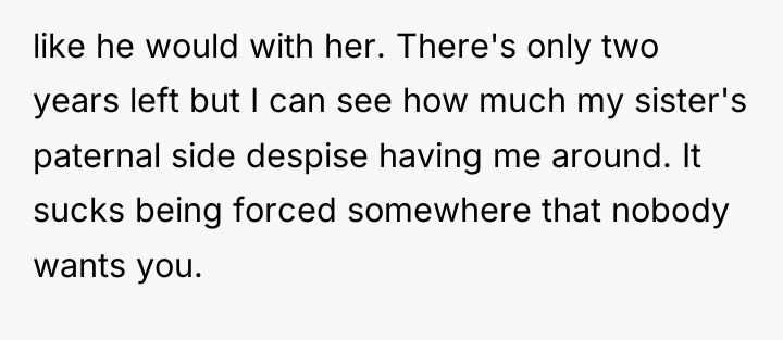 like he would with her. There's only two years left...