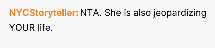 NYCStoryteller NTA. She is also jeopardizing YOUR life.