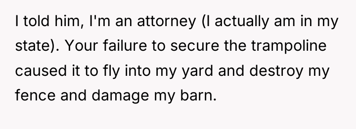 I told him, I'm an attorney (I actually am in...