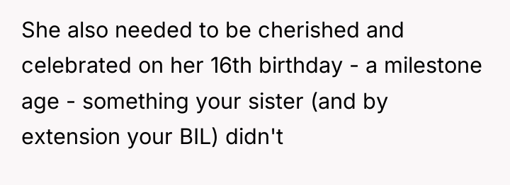 She also needed to be cherished and celebrated on her...