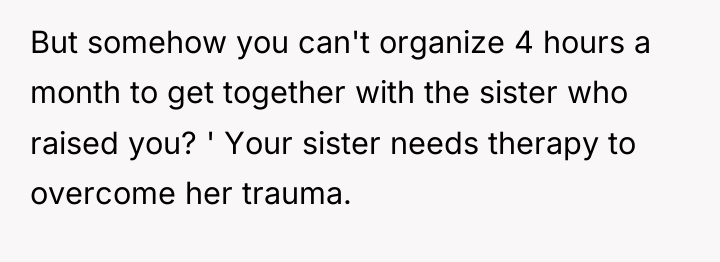 But somehow you can't organize 4 hours a month to...