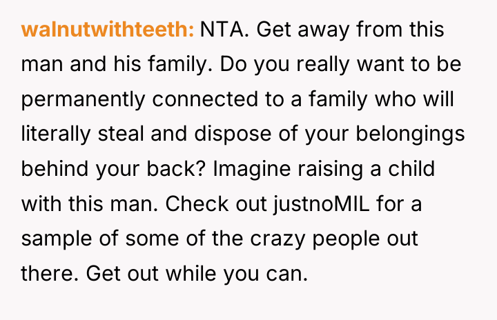 walnutwithteeth NTA. Get away from this man and his family....