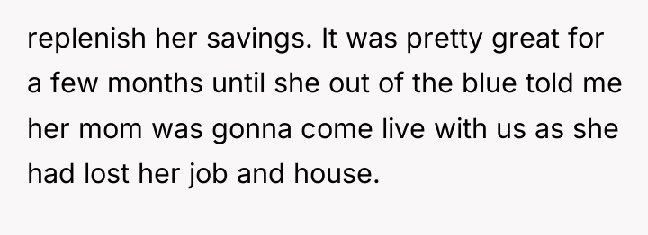 replenish her savings. It was pretty great for a few...