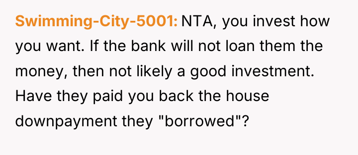 Swimming-City-5001 NTA, you invest how you want. If the bank...