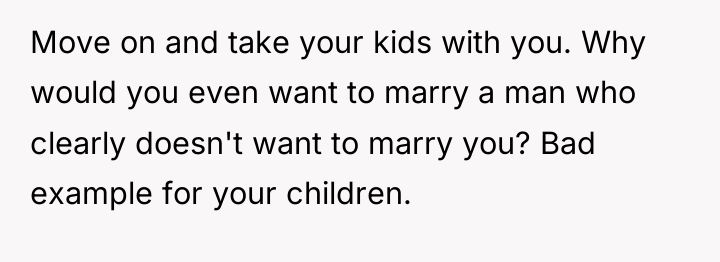 Move on and take your kids with you. Why would...