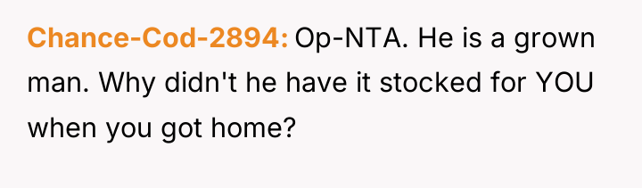 Chance-Cod-2894 Op-NTA. He is a grown man. Why didn't he...