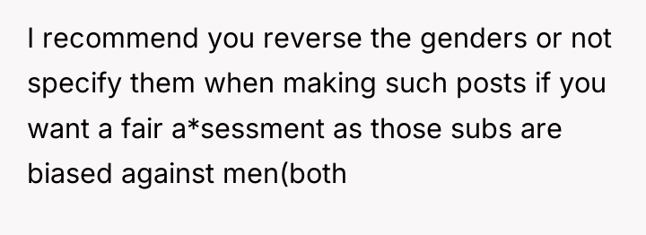 I recommend you reverse the genders or not specify them...