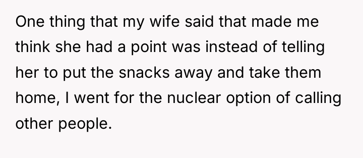 One thing that my wife said that made me think...