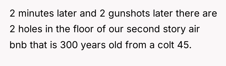 2 minutes later and 2 gunshots later there are 2...