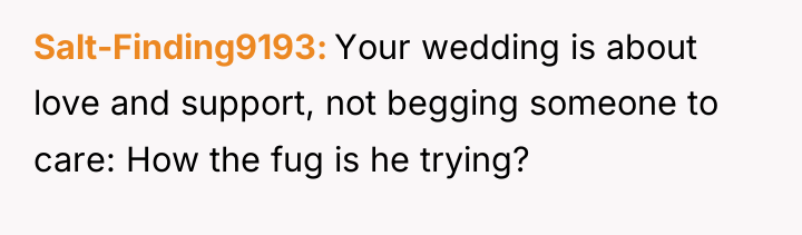 Salt-Finding9193 Your wedding is about love and support, not begging...