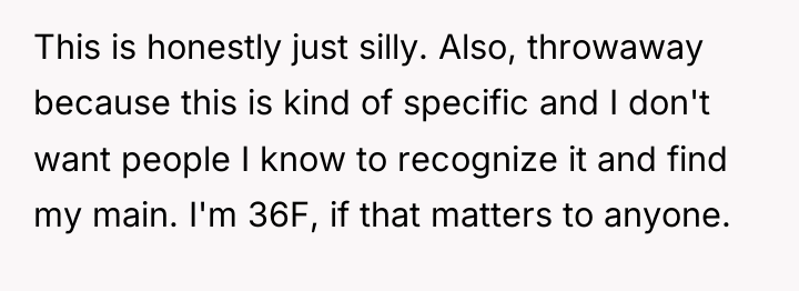 This is honestly just silly. Also, throwaway because this is...