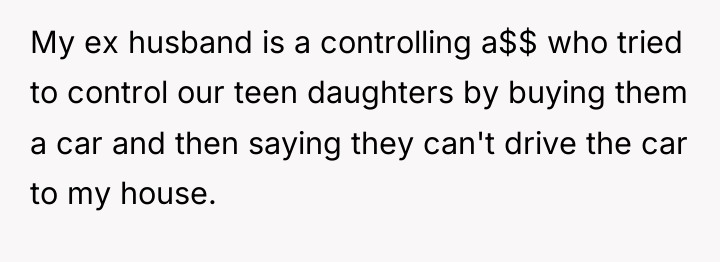 My ex husband is a controlling a$$ who tried to...