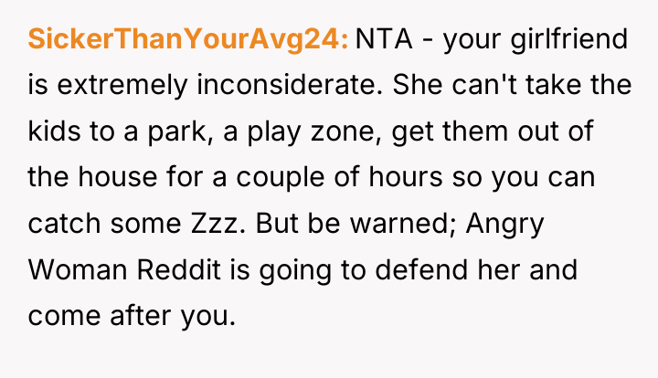 SickerThanYourAvg24 NTA - your girlfriend is extremely inconsiderate. She can't...