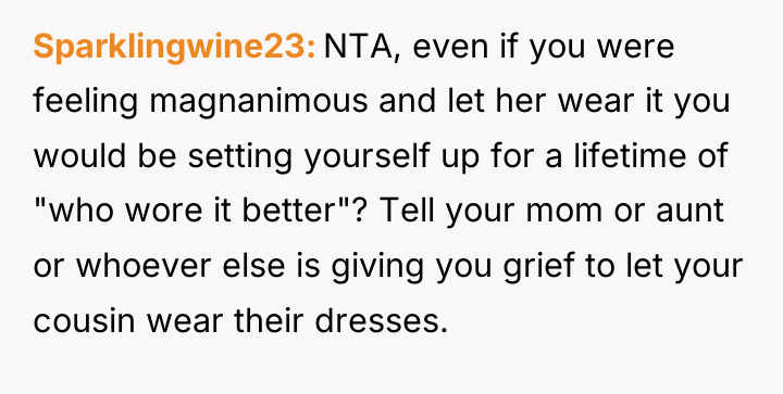 Sparklingwine23 NTA, even if you were feeling magnanimous and let...