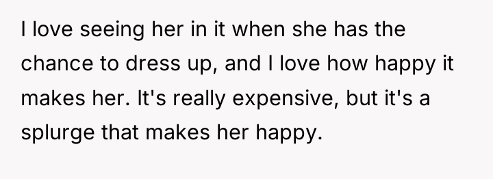 I love seeing her in it when she has the...