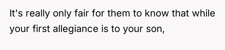 It's really only fair for them to know that while...