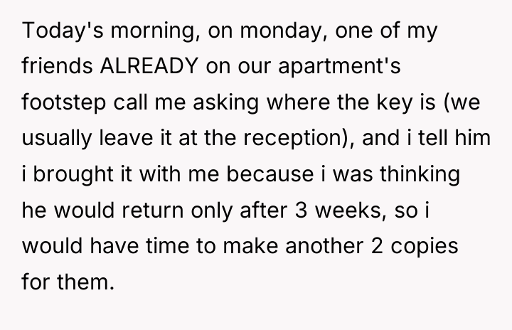 Today's morning, on monday, one of my friends ALREADY on...