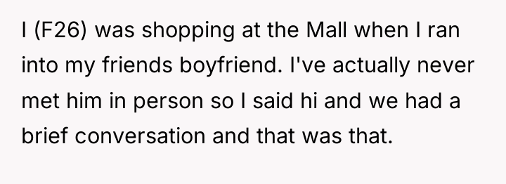 I (F26) was shopping at the Mall when I ran...