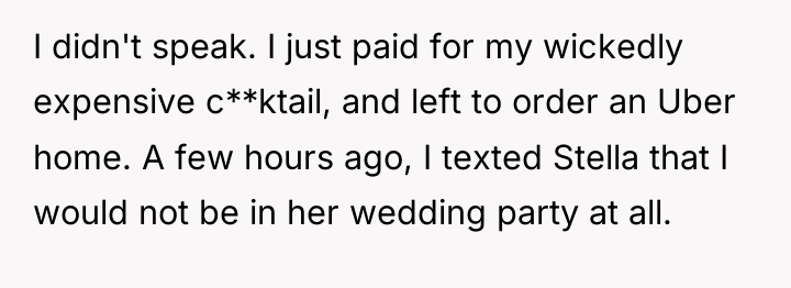 I didn't speak. I just paid for my wickedly expensive...